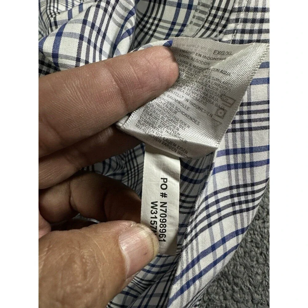 Nautica Men's XL Long Sleeve Button Up Plaid Shirt - Wrinkle Resistant